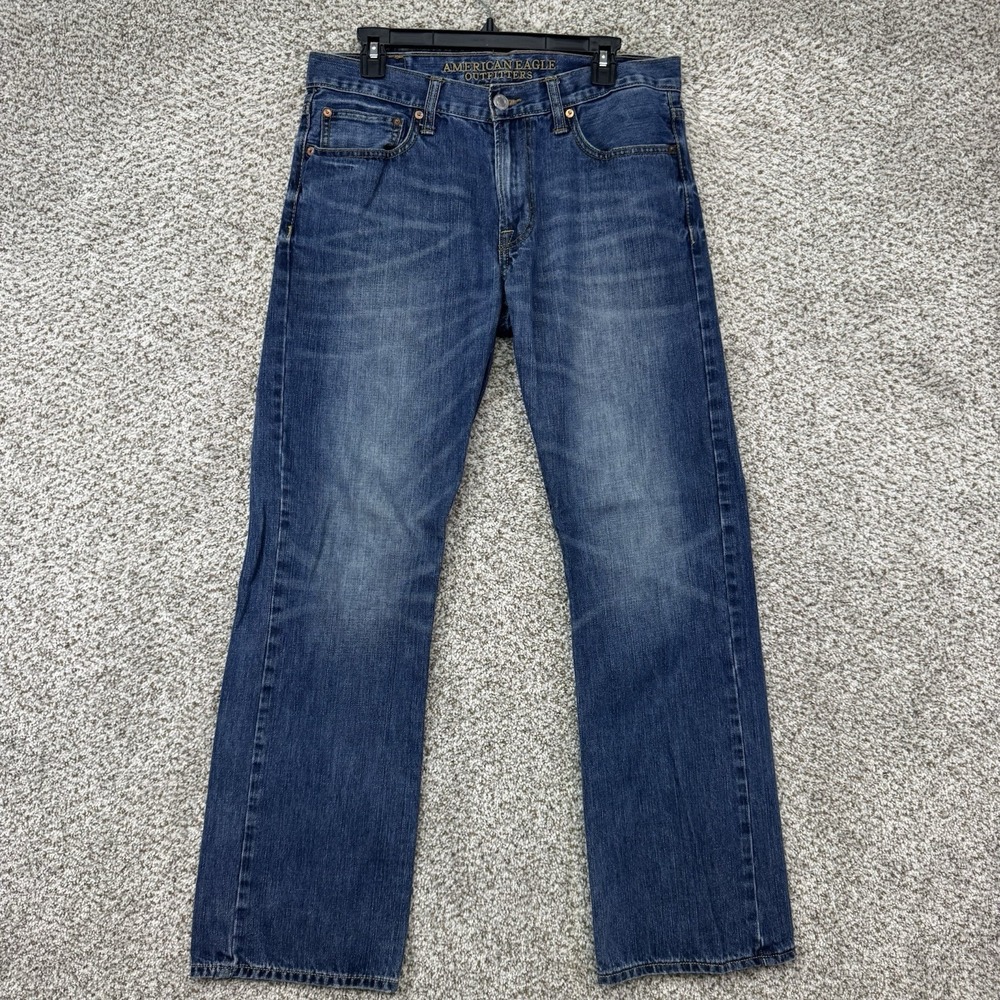 American Eagle Outfitters Jeans Men's 32x30 Original Boot Blue Denim 100% Cotton